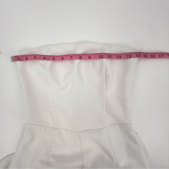 Abercrombie & Fitch Strapless Wide Leg Jumpsuit Linen Bridal Coastal S - Picture 4 of 7